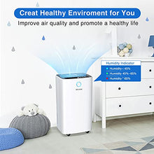 Load image into Gallery viewer, SEAVON 30 Pint 2,000 Sq. Ft Dehumidifiers for Home and Basements, Whole House Dehumidifier with Auto Shut-off, with Drain Hose for Auto Drainage and Water Tank for Manual Drainage, Intelligent Humidity Control, Ideal for Large Room