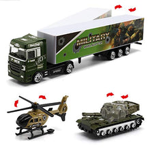 Load image into Gallery viewer, 26 Pcs Military Truck with Soldier Men Set(2 in 1), Mini Die-cast Battle Car in Carrier Truck, Army Toy Double Side Transport Vehicle for Kid Child Girl Boy Play Birthday Party Favors