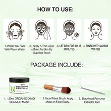 Load image into Gallery viewer, Organic Avocado Vegan Dead Sea Mud Mask Nourishing Hydration Deep Cleansing Relaxing & Hydrating Facial Treatment Blackhead Remover Smooth Skin Green Tea Natural Healing Clay Mask for Face & Body