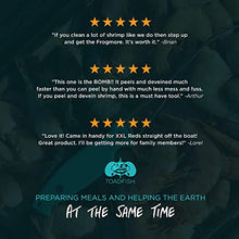 Load image into Gallery viewer, Toadfish Shrimp Deveiner Tool - Prawn & Seafood Peeler - Frogmore Shrimp Cleaner - Steel Butterfly Blade - Kitchen Essential - Ergonomic Handle - Stainless Steel - Full-Tang Strength