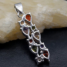 Load image into Gallery viewer, Multi Gemstone Pendants Garnet Amethyst Morganite Peridot Promise Wedding Party Necklaces Pendants (Silver Color)