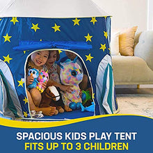 Load image into Gallery viewer, MZY Play Tent for Kids, Space Themed Pretend Play Tent - Space Play House - Spaceship Tent for Kids - Foldable Pop Up Star Play Tent Blue