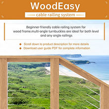 Load image into Gallery viewer, Muzata 5Pack M4 Turnbuckle Hook and Eye T304 Stainless Steel for Cable Railing Wire Rope Hardware Kit Tension Heavy Duty Hanging Sun Shade Sail String Light CN09