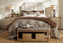 Load image into Gallery viewer, Elias Modern Industrial Table Lamp with Nightlight Oil Rubbed Bronze Off White Oatmeal Drum Shade for Living Room Bedroom Bedside Nightstand Office - Franklin Iron Works