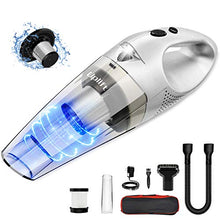 Load image into Gallery viewer, Handheld Vacuum Cleaner, Car Vacuum Cleaner, Rechargeable High Power Cordless with Quick Charge, LED Light, Hand Vac for Home and Car Cleaning, Wet & Dry