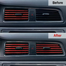 Load image into Gallery viewer, LivTee 20 Pieces Car Air Conditioner Decoration Strip for Vent Outlet, Universal Waterproof Bendable Air Vent Outlet Trim Decoration, Car Interior Accessories (Red)