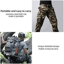 Load image into Gallery viewer, GVDV Pocket Folding Knife with Safety Liner-Lock, Tactical Knife for Camping Hunting Fishing, with Titanium Coated Blade, Belt Clip, Stainless Steel, Wooden Handle,Grey