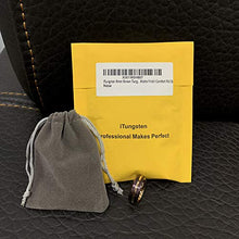 Load image into Gallery viewer, iTungsten 8mm White Tungsten Carbide Wedding Bands for Men Women Engagement Rings I Love You Engraved Polished Shiny Comfort Fit