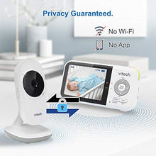 Load image into Gallery viewer, VTech VM819 Video Baby Monitor with 19Hour Battery Life 1000ft Long Range Auto Night Vision 2.8β Screen 2Way Audio Talk Temperature Sensor Power Saving Mode and Lullabies, White