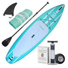 Load image into Gallery viewer, Tower Inflatable 10’4” Stand Up Paddle Board - (6 Inches Thick) - Universal SUP Wide Stance - Premium SUP Bundle (Pump & Adjustable Paddle Included) - Non-Slip Deck (Mermaid - 10'4")