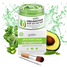 Load image into Gallery viewer, Organic Avocado Vegan Dead Sea Mud Mask Nourishing Hydration Deep Cleansing Relaxing & Hydrating Facial Treatment Blackhead Remover Smooth Skin Green Tea Natural Healing Clay Mask for Face & Body