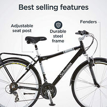 Load image into Gallery viewer, Schwinn Discover Hybrid Bike for Men and Women, 21-Speed, 28-inch Wheels, 18-inch/Medium Frame, Black