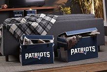 Load image into Gallery viewer, Franklin Sports NFL New England Patriots Folding Storage Footlocker Bins - Official NFL Team Storage Organizers - Collapsible Containers - Large
