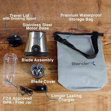Load image into Gallery viewer, BlenderX CORDLESS HOME, PORTABLE & TRAVEL Blender | Xtra Power, Xtra Blends, Xtra Convenience | Xperience the Difference | Cocktails, Smoothies, Shakes & More | By ModernComfort