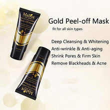 Load image into Gallery viewer, Gold Face Mask, Blackhead Remover Peel Off Facial Masks Deep Pore Cleansing Moisturizing Purifying for All Skin Types