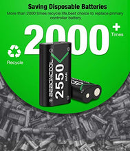 Load image into Gallery viewer, Controller Battery Pack for Xbox One/Xbox Series X|S, BEBONCOOL 2x2550 mAh Rechargeable Battery Pack for Xbox Series X|S/Xbox One/Xbox One S/Xbox One X/Xbox One Elite Controller-Green