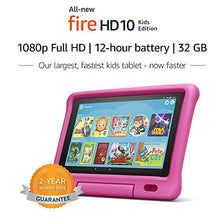 Load image into Gallery viewer, Fire HD 10 Kids Edition Tablet – 10.1” 1080p full HD display, 32 GB, Pink Kid-Proof Case