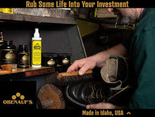 Load image into Gallery viewer, Obenauf's Heavy Duty LP Leather Conditioner Natural Oil Beeswax Formula (4oz)