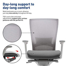 Load image into Gallery viewer, SIDIZ T50 Highly Adjustable Ergonomic Office Chair (TNB500LDA): Advanced Mechanism for Customization/Extreme Comfort, Ventilated Mesh Back, Lumbar Support, 3D Arms, Seat Slide/Slope (Gray)
