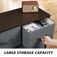 Load image into Gallery viewer, WLIVE 9-Drawer Dresser, Fabric Storage Tower for Bedroom, Hallway, Nursery, Closets, Tall Chest Organizer Unit with Textured Print Fabric Bins, Steel Frame, Wood Top, Easy Pull Handle, Charcoal Gray