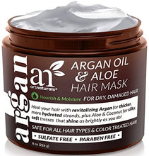 Load image into Gallery viewer, artnaturals Argan Hair Mask Conditioner - (8 Oz/226g) - Deep Conditioning Treatment - Organic Jojoba Oil, Aloe Vera & Keratin - Repair Dry, Damaged, Color Treated, Natural Hair Growth - Sulfate Free