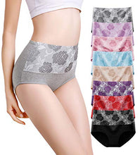 Load image into Gallery viewer, YOULEHE Women's Cotton Underwear Briefs High Waist Full Coverage Soft Breathable Panties (8 Pack-H002, Medium)