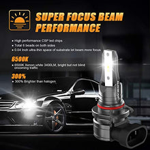 Load image into Gallery viewer, Auxbeam 9005 9006 Combo LED Bulbs Kit Fanless, Z6 Series HB3 HB4 LED Bulbs with EMC Anti-Interference All-in-one Conversion Kit, High Brightness CSP Chips 6500K, (Pack of 4)