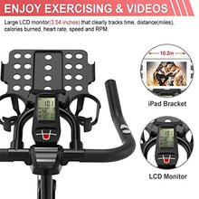 Load image into Gallery viewer, LABODI Exercise Bike, Indoor Cycling Bike Stationary, Spin Bike for Home Cardio Gym, Silent Belt Drive Workout Bike with 35 LBS Flywheel, Thickened Frame Upgraded Version(Black)