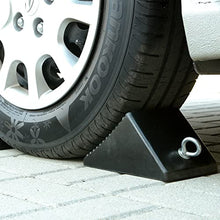Load image into Gallery viewer, AFA Tooling - Set of 8 Wheel Chocks | Heavy Duty Rubber Wedge for Front and Back Tires | 4 Eyebolt, 4 Ergonomic Carry Handles | Chock Block for Your Camper, Trailer, RV, Truck, Car or ATV