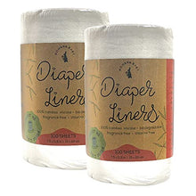 Load image into Gallery viewer, Kohana Baby Soft Biodegradable Bamboo Diaper Liners for Easy Cloth Diapering | Unscented & Chlorine Free - 200 Sheets (2 PK)