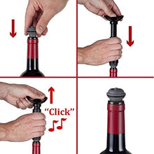 Load image into Gallery viewer, Vacu Vin Wine Saver Vacuum Stoppers Set of 2 – Grey
