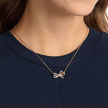 Load image into Gallery viewer, SWAROVSKI Crystal Two-Tone Small Bow Necklace