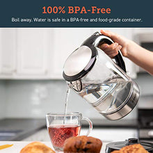 Load image into Gallery viewer, COSORI Glass Boiler Hot Water & Tea Heater with LED Indicator Light 100% Stainless Steel Inner Lid & Bottom, Auto Shut-Off & Boil-Dry Protection, 1.7L, Black