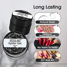 Load image into Gallery viewer, ROSALIND Spider Gel Nail Art Design Pulling Line Silk 12 Colors Set DIY Line Painting Design Lacquer Silver Gold Nail Decorations 5ml