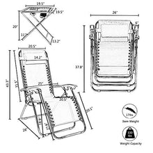 Load image into Gallery viewer, Fovor Zero Gravity Chairs Patio Set of 2 with Pillow and Cup Holder Patio Furniture Outdoor Adjustable Dining Reclining Folding Chairs for Deck Patio Beach Yard