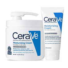 Load image into Gallery viewer, CeraVe Moisturizing Cream Combo Pack | Contains 16 Ounce with Pump and 1.89 Ounce Travel Size | Fragrance Free