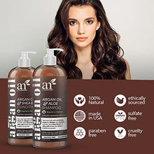 Load image into Gallery viewer, artnaturals Moroccan Argan Oil Shampoo and Conditioner Set - (2 x 16 Fl Oz / 473ml) - Volumizing & Moisturizing - Gentle on Curly & Color Treated Hair