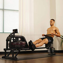 Load image into Gallery viewer, Sunny Health & Fitness Water Rowing Machine Rower w/LCD Monitor - Obsidian SF-RW5713