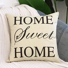 Load image into Gallery viewer, LEIOH Farmhouse Decorative Pillow Covers Set of 4 Home Sweet Home Inspirational Quotes Sofa Throw Pillow Covers Cushion Cover 18 x 18 Inc
