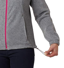 Load image into Gallery viewer, Columbia womens Benton Springs Full Zip Fleece Jacket, Light Grey Heather/Fuchsia, X-Large US