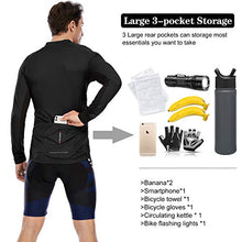 Load image into Gallery viewer, Cycling Jersey for Men, Long Sleeve 1/4 or Full Zip Mountain Road Bike Bicycle Shirts Riding MTB Top with 3 Rear Pocket (Black-Short Sleeve, Medium)