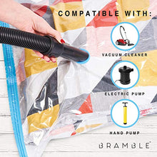 Load image into Gallery viewer, 20 Premium Heavy Duty Reusable Vacuum Seal Storage Bags with Free Pump| Waterproof High Strength Double Zip Seal| Travel Space Savers for Clothes Comforters Towels Beddings Blankets| 80% More Space!