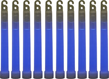 Load image into Gallery viewer, CampCo Humvee HMV-6BL10 6-Inch Weatherproof Lightstick with 8-Hour Glow Time, Blue, 10 Pack