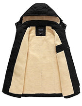 Load image into Gallery viewer, Wantdo Women's Warm Thickened Parka Jacket with Removable Hood Black, S