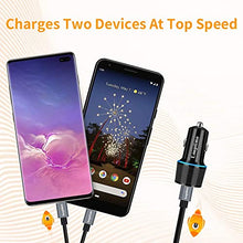 Load image into Gallery viewer, Looptimo 2-Pack 12 Volt Cigarette Lighter Adapter Kit, Compatible with Google Pixel 6/6 Pro/5a/5/4a/4, Samsung Galaxy Note 20/10/9,S21/S20/S10, PD & QC 3.0 Car Charger with 3-Pack Type C Cable 3.3ft