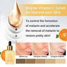 Load image into Gallery viewer, Vitamin C Serum for Face, BREYLEE Moisturizing Serum Hydrating & Brightening Serum for Dark Spots Hyaluronic Acid Fine Lines and Wrinkles 1.41fl oz