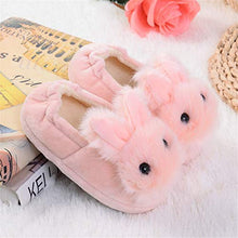 Load image into Gallery viewer, AyFUN Baby Girl's Bunny Slipper Warm House Shoes Pink US 5-6
