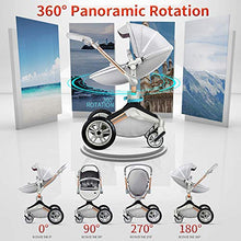 Load image into Gallery viewer, Baby Stroller 360 Degree Rotation Function,Hot Mom Baby Carriage Pu Leather Pushchair Pram 2020,Grey