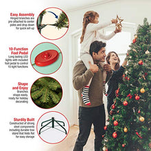 Load image into Gallery viewer, National Tree Company Pre-Lit Artificial Full Christmas Tree, Green, Dunhill Fir, Dual Color LED Lights, Includes Stand, 7.5 Feet