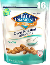 Load image into Gallery viewer, Blue Diamond Almonds, Oven Roasted Sea Salt, 16 Ounce